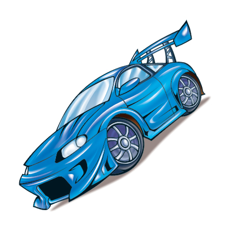 Blue race car 2